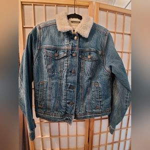 Denim Sherpa Lined Jacket